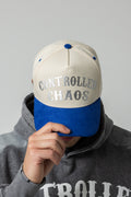 CONTROLLED CHAOS SUEDE HAT - OFF WHITE/ROYAL