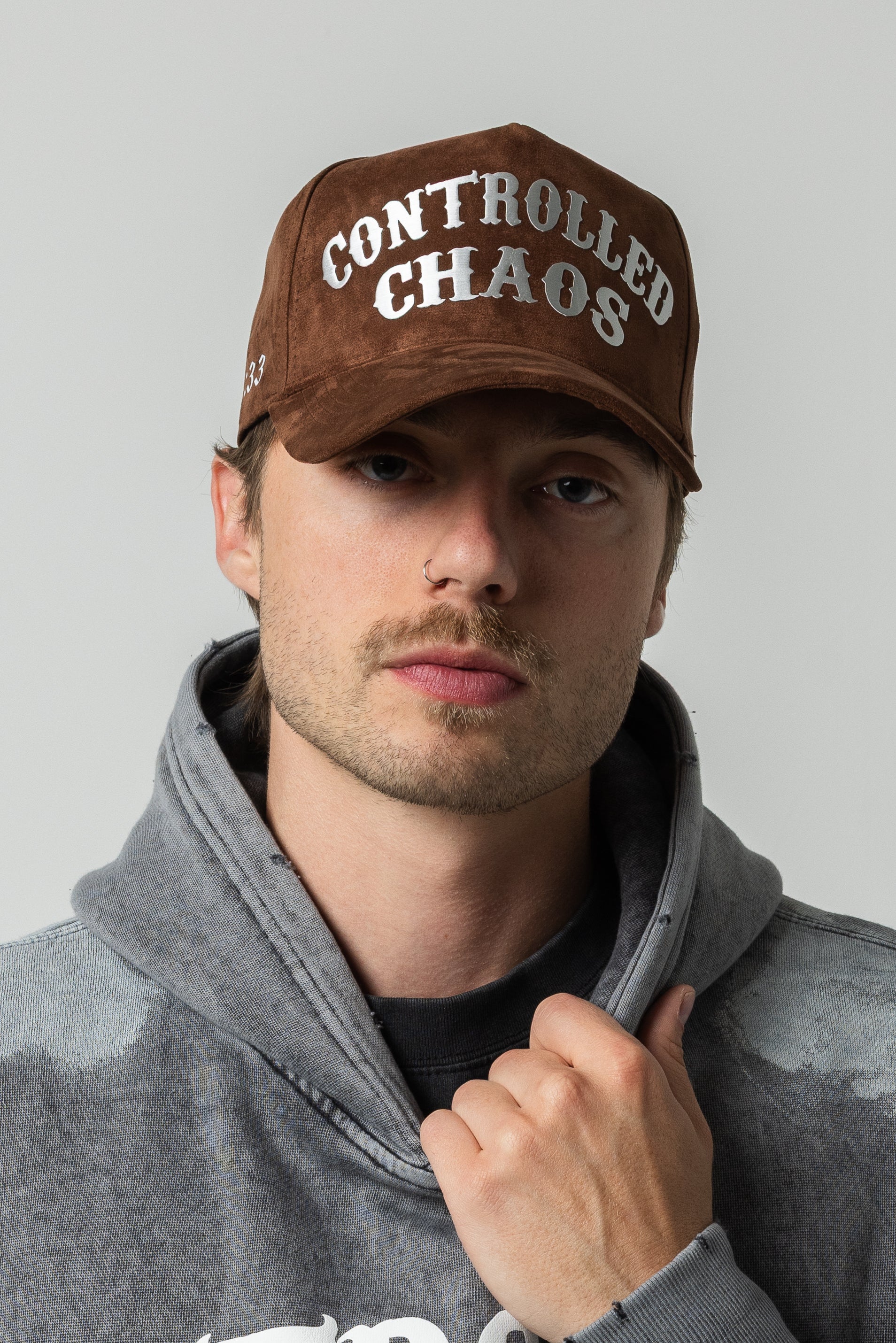 CONTROLLED CHAOS SUEDE HAT - BROWN – movewithgraceshop