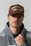 CONTROLLED CHAOS SUEDE HAT - BROWN