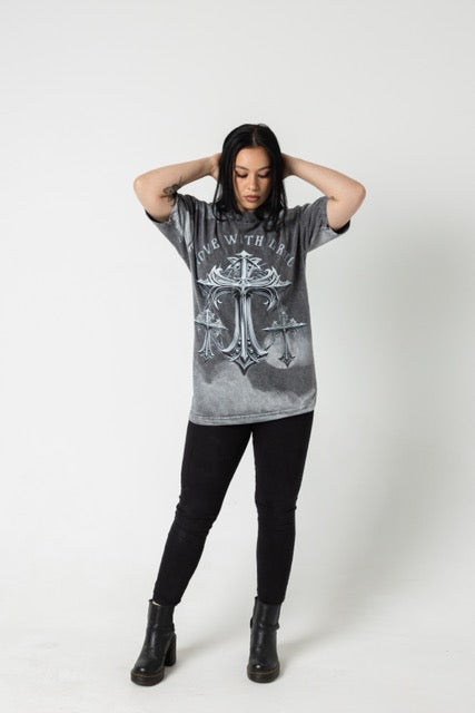 CROSS TEE - SPACE GREY