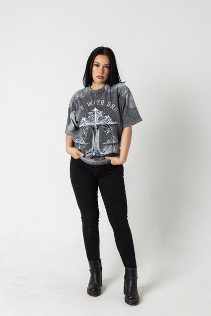 CROSS TEE - SPACE GREY