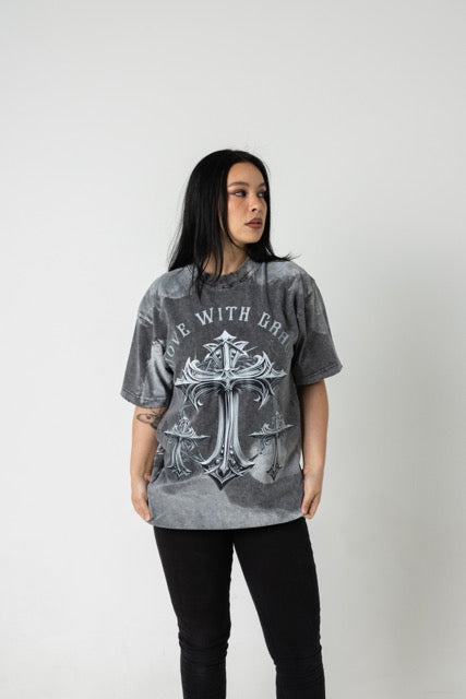 CROSS TEE - SPACE GREY