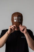 GODS WILL SUEDE HAT - BROWN