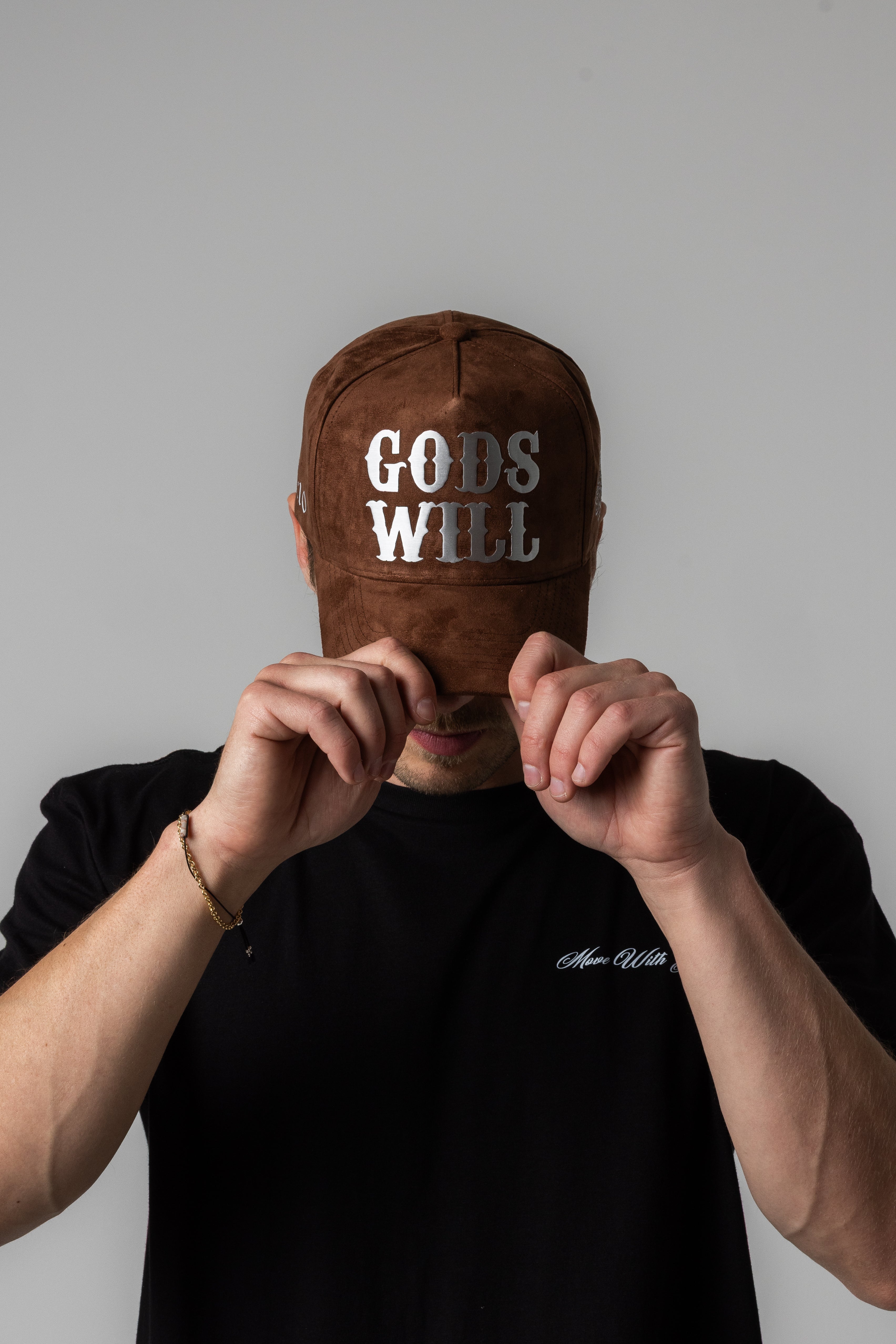 GODS WILL SUEDE HAT - BROWN