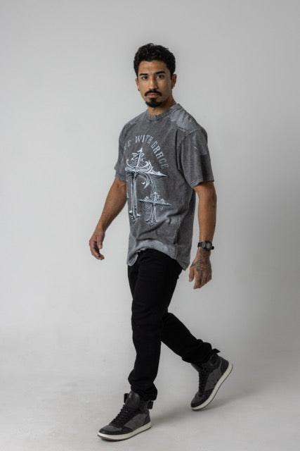 CROSS TEE - SPACE GREY