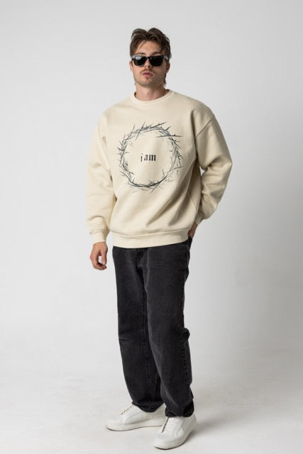CROWN CREWNECK - BONE